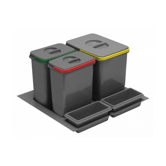 Set MULTINO 600 1X15L+2X7L+2 posudice ANTRACIT