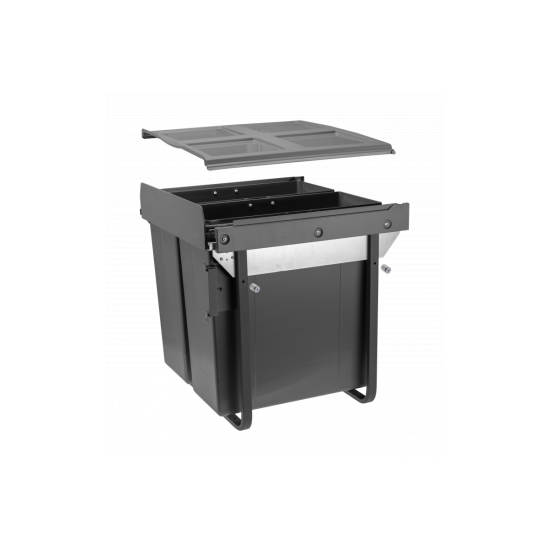 Segregator za smeće s prednjom montažom, vodilica H45 2X34l, za ormarić 600 mm, antracit