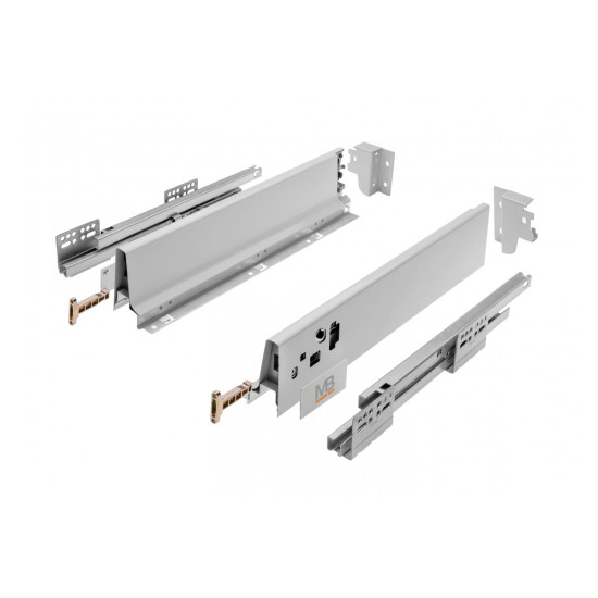 ModernBox® PUSH TO OPEN L-500 KPL. - niski, sivi