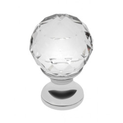 Gumb ročica Crystal Palace A 20 mm (KROM + KRISTAL)
