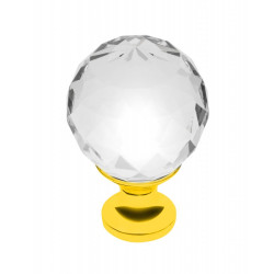 Gumb ročica Crystal Palace A 30 mm (ZLATO + KRISTAL)