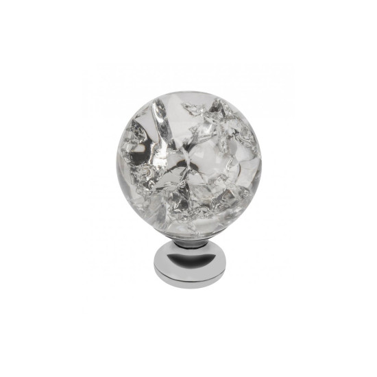 Gumb ročica Crystal Palace C 30 mm (KROM + KRISTAL)