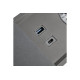 PRESTINO uvučeni stolni produžni kabel, 2x schuko utičnica, USB A+C, RJ45, HDMI, kabel 1,5m, crni