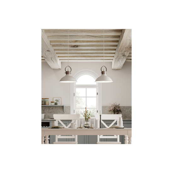 Stropna svetilka MEES, 2332, AC220-240V, 50/60Hz, 1*E27, IP20, premer 30 CM, posamična, bela