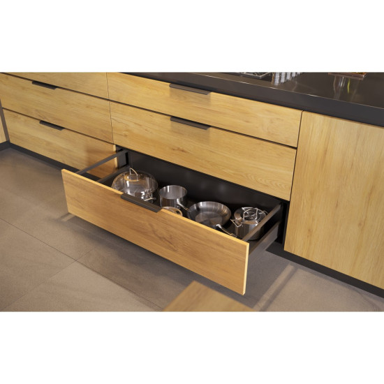 MBPRO Kvadratna uzdužna tračnica za ladice MBPRO 550mm antracit