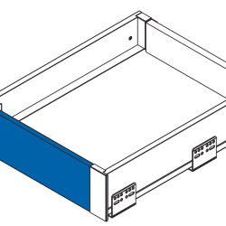 AXISPRO Set za unutarnju nisku ladicu (panel H=110 + spojke), bijela