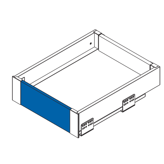 AXISPRO Set za unutarnju nisku ladicu (panel H=110 + spojke, antracit