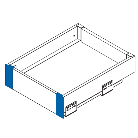 AXISPRO Set za unutarnju nisku ladicu (panel H=110 + spojke, antracit