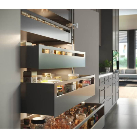 AXISPRO Set za unutarnju nisku ladicu (panel H=110 + spojke, antracit