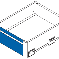 AXISPRO Set za unutarnju srednju ladicu (panel H=95 + reling + spojke, antracit