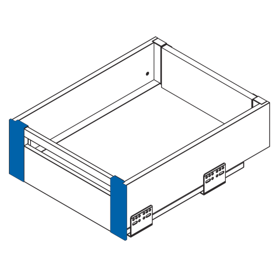 AXISPRO Set za unutarnju srednju ladicu (panel H=95 + reling + spojke, antracit